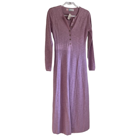 Free People Dresses & Skirts - Free People Beach Lavender Purple Long Sleeve Button Up Maxi Dress Size XS